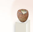 Urne aus Raku Keramik Madina: Bestattungsurne mit Herz