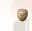 Raku Urne Ravenna: Urne mit Lebensspirale