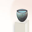 Urne mit Taube Giacomo: Urne aus Raku Keramik