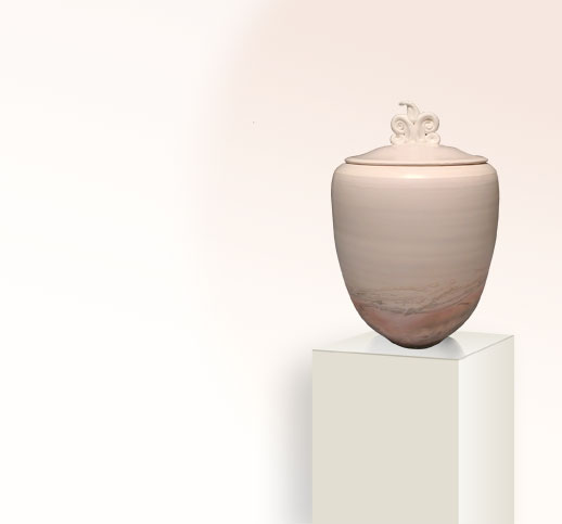 Tapolca Weie Design Urne aus Keramik