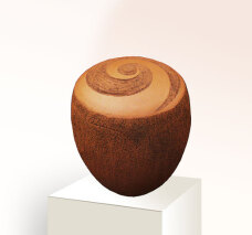 Edle Design Urne mit Spirale aus Ton kaufen