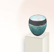 Weiße Design Urne Venetia: Unikat Urne in Raku Keramik