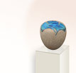 Urne aus Keramik Gesina: Unikat Urne mit Gingko Blatt